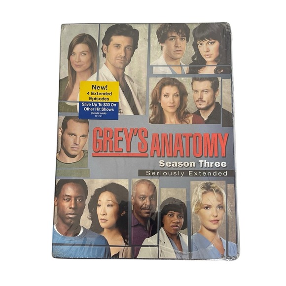Grey's Anatomy - Season Three‎ (Seriously Extended) (DVD, 2007) - Picture 1 of 5